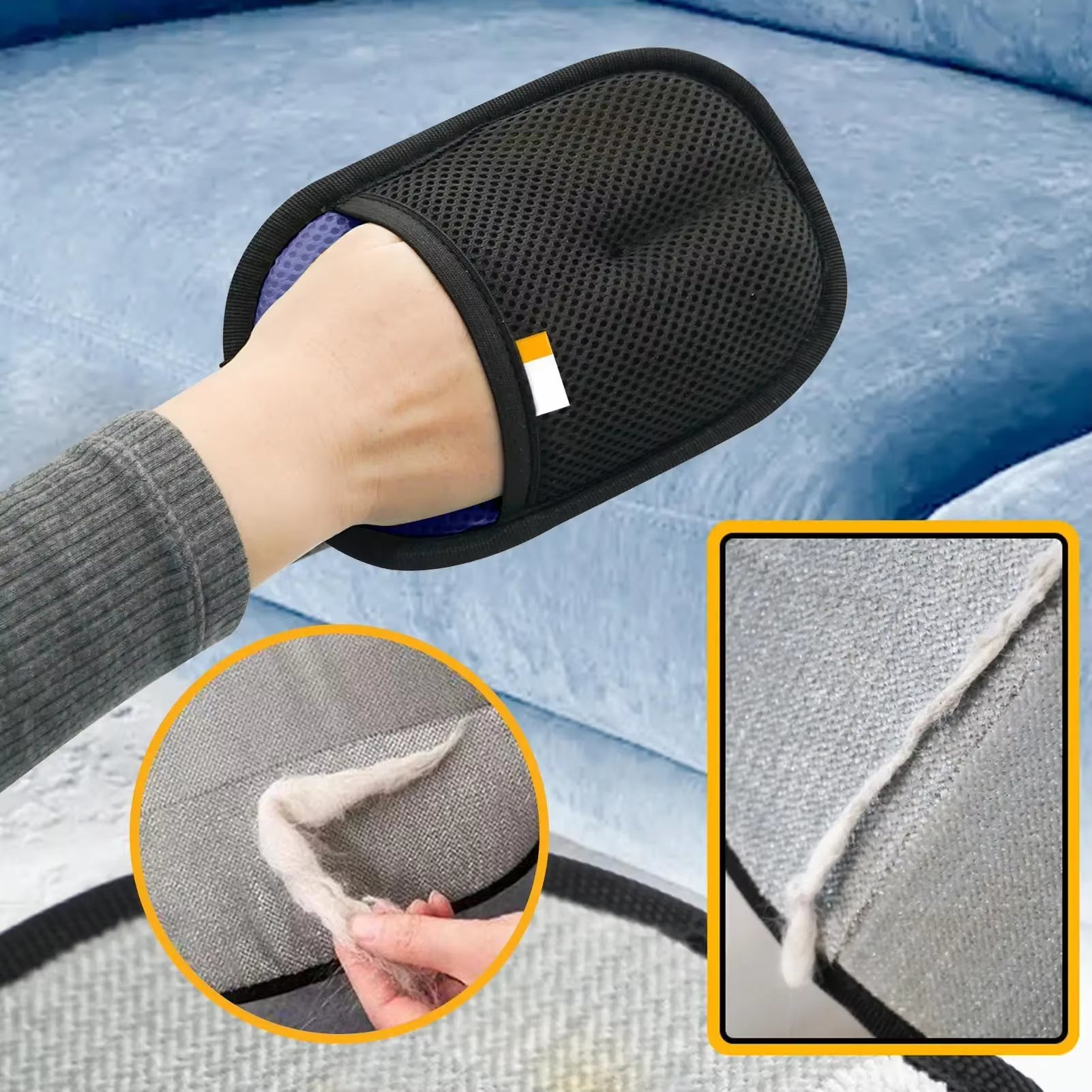 Pet Hair Cleaning Removal Gloves Pet Double-Sided Grooming Glove Reusable Tool Sofa Carpets Cat Dog Hair Cleaning Tools 1~4Pcs
